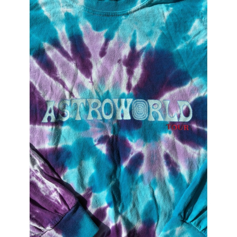Travis‎ Scott Astroworld Tour Tie Dye Long Sleeve Shirt